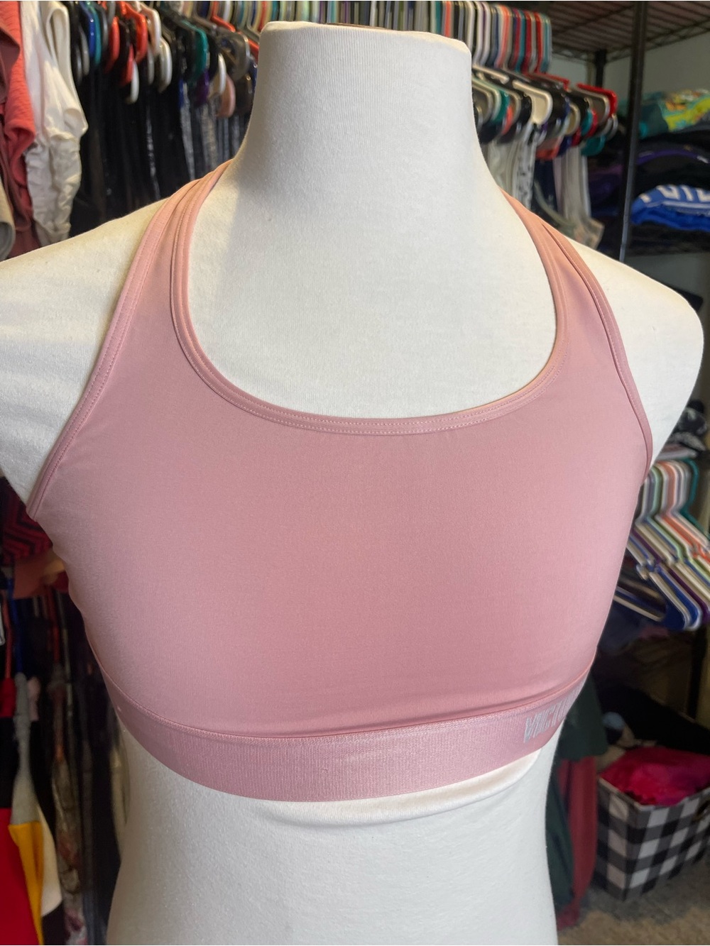 Women's Dusty Pink Racerback Sports Bra - Victoria Sport